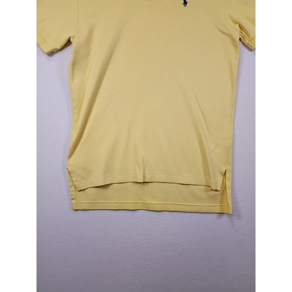 Preppy Polo Ralph Lauren Mens Small Yellow Short Sleeve Cotton Pony Logo Shirt
